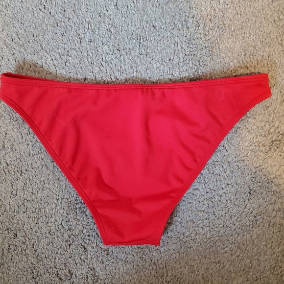 💚5/$25 Adidas Red Bikini Bottoms Sport Athletic Swim Brach Volley Ball Track - Picture 3 of 4
